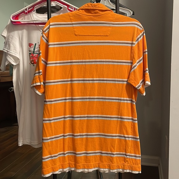 Kirra Medium Orange Striped Polo Shirt - Picture 2 of 4